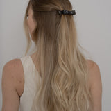 Bow Clip - Grey Marble