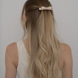 Bow Clip - Sparkling Nude Pink