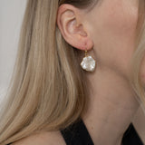 Flat Pearl Earrings