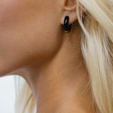 Black Chunky Hoops