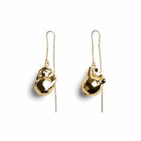 Gold Pearl Drop Earrings