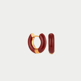 BURGUNDY CHUNKY HOOPS