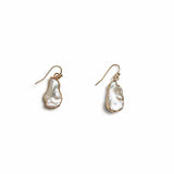 Flat Pearl Earrings