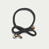 Hair Tie Gold Bead - Black
