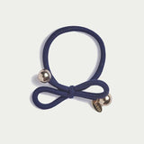 Hair Tie Gold Bead - Navy