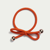 Hair Tie Gold Bead - Orange