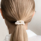 Thin Silk Scrunchie - Champagne