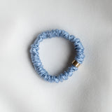 Thin Silk Scrunchie - Heavenly Blue