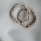 Thin Silk Scrunchie - Champagne