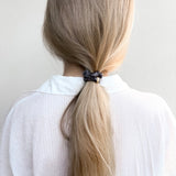 Thin Silk Scrunchie - Charcoal