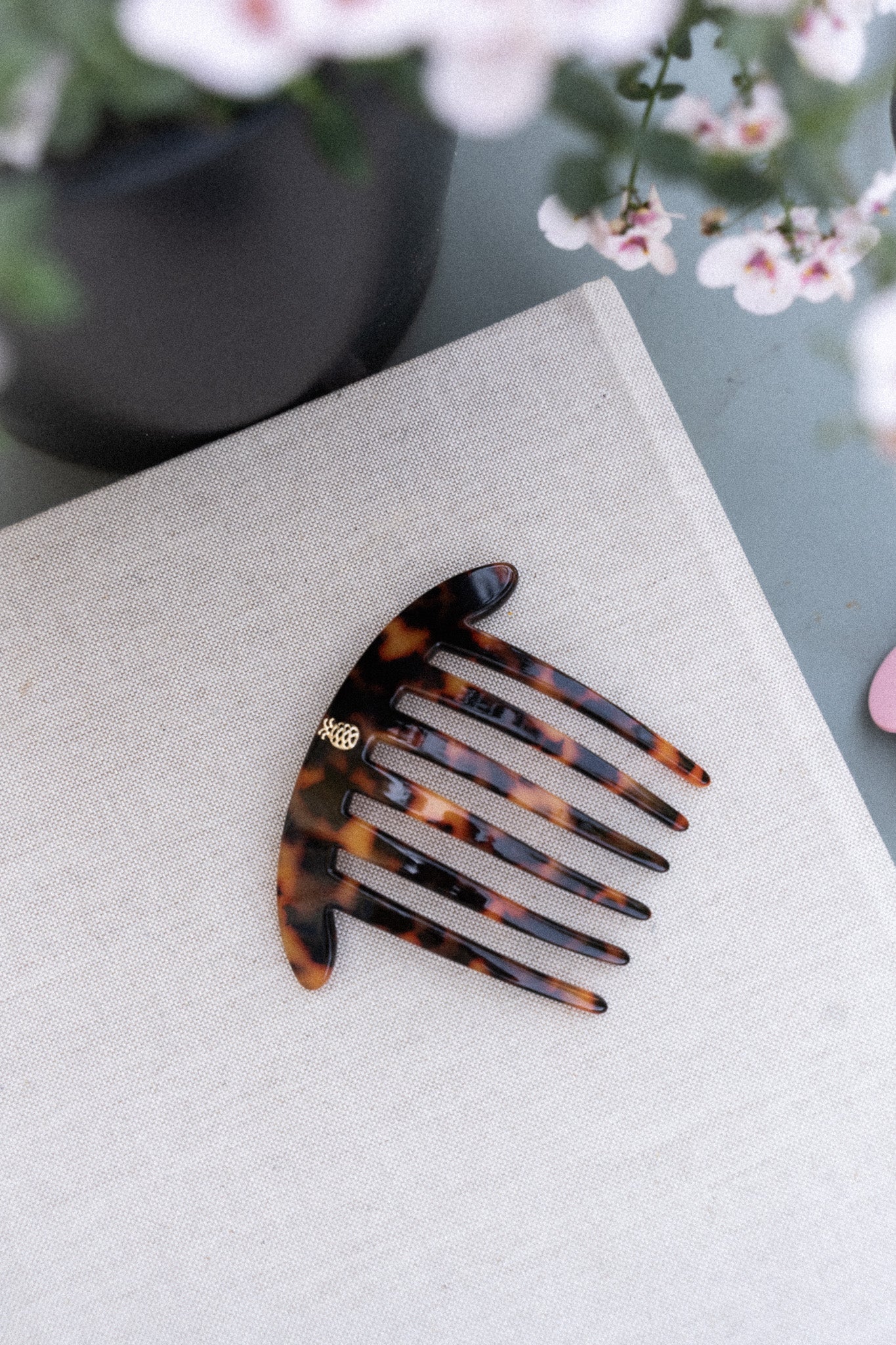 French Hair Comb - Tortoise Shell