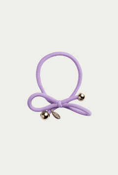 Hair Tie Gold Bead - Lilac