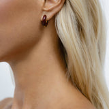 BURGUNDY CHUNKY HOOPS