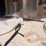 Thin Silk Scrunchie - Champagne