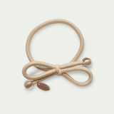 Hair Tie Gold Bead - Soft Cream