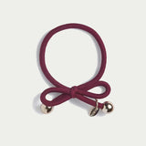 Hair Tie Gold Bead - Burgundy