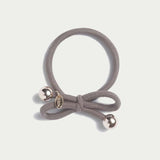 Hair Tie Gold Bead - Deep Taupe